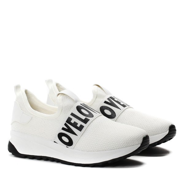 Białe sportowe buty Oaklee- Obuwie