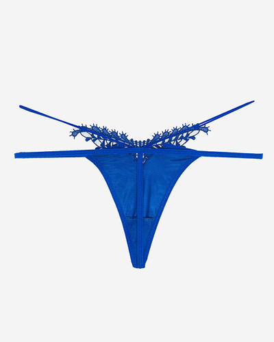 Tanga dama din dantela cobalt - Lenjerie intima