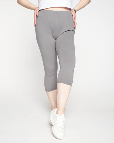 Jambiere de damă 3/4 PLUS SIZE Gri - Îmbrăcăminte