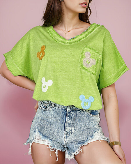 Royalfashion Tricou pentru femei cu petice