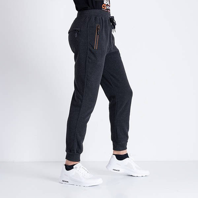 Pantaloni de trening pentru bărbați gri închis - Îmbrăcăminte