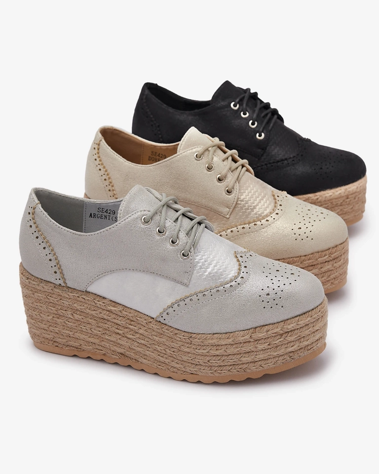 Pantofi de damă cu jumătate de pantofi negri pe platformă Jacais- Footwear