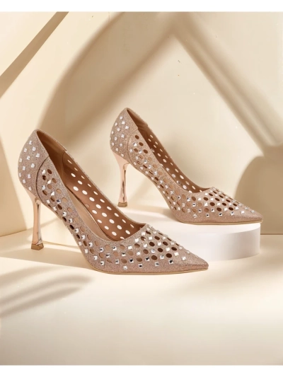 Royalfashion Pantofi cu toc perforați pentru femei Ecatte
