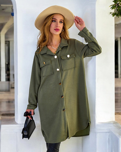 Royalfashion Palton tip cămașă pentru femei