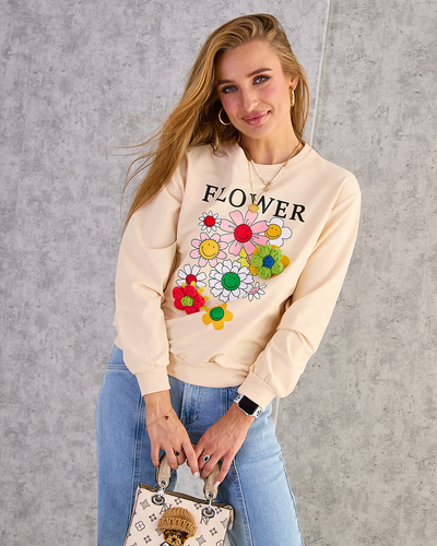 Royalfashion Hanorac cu imprimeu subțire din bumbac pentru femei
