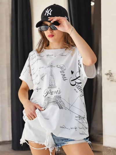 Royalfashion Tricou din bumbac pentru femei Good Paris