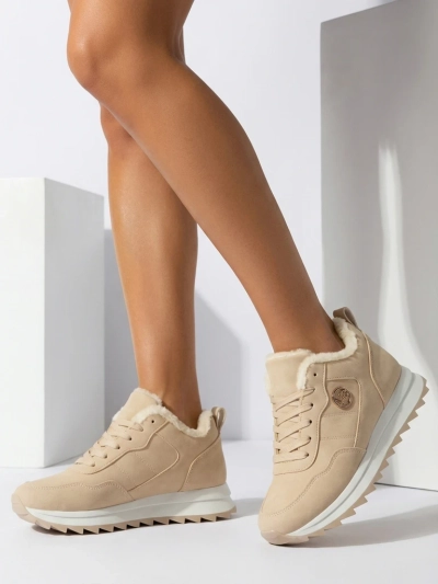 Royalfashion Pantofi sport de damă bej cu izolație Lahho