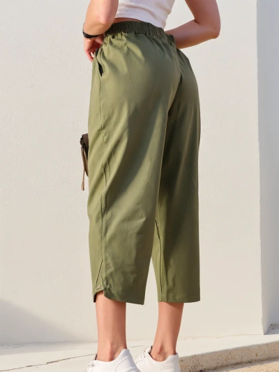 Royalfashion Pantaloni simpli din țesătură pentru femei 7/8