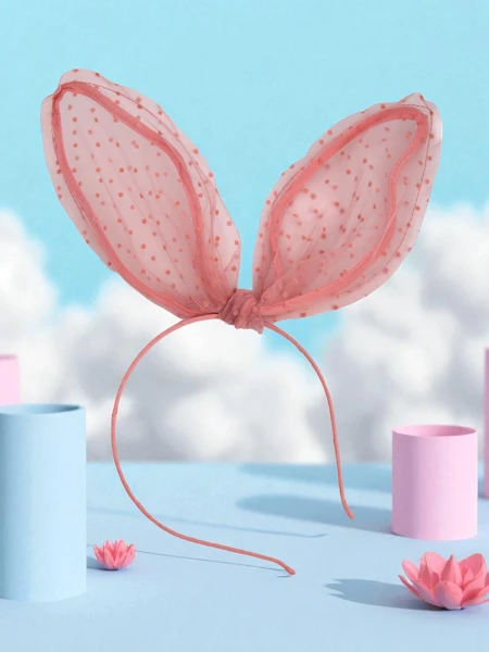 Royalfashion Dziecięca opaska do włosów z uszkami królika