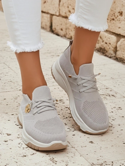 Damskie sneakersy Royalfashion Selene – wygodne białe buty na płaskiej podeszwie