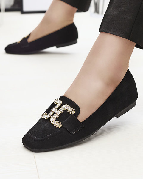 Mocasini negri de damă Jaorica- Footwear