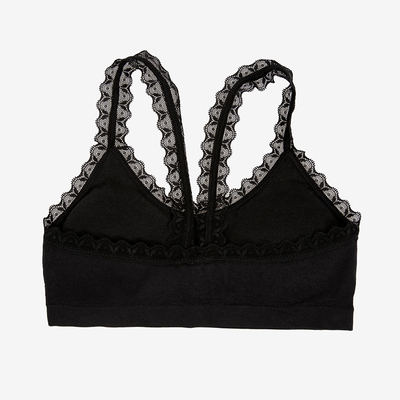 Sutien elastic negru pentru fete - Lenjerie de corp