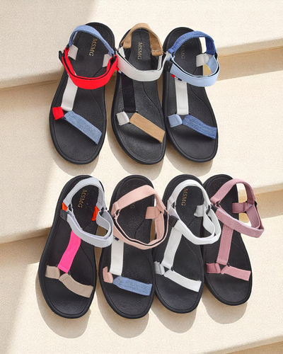 Sandale de damă din țesătură albastră Ojo- Încălțăminte