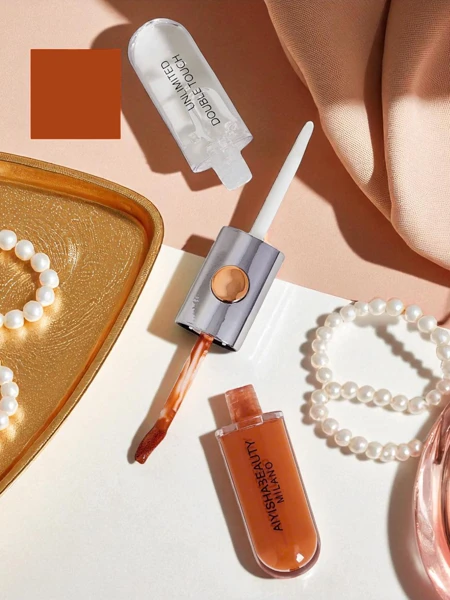 Ruj și luciu de buze transparent 2-în-1 Coral Crush