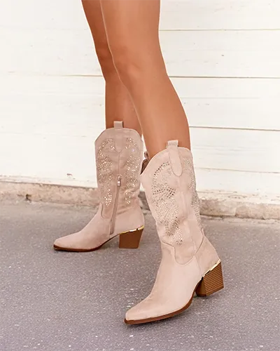 Royalfashion Cizme de cowboy cu toc Kellib pentru femei