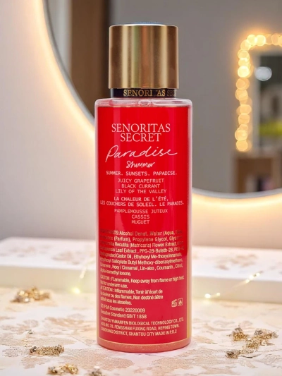 Senoritas Secret Body Mist Paradise Shimmer cu sclipici