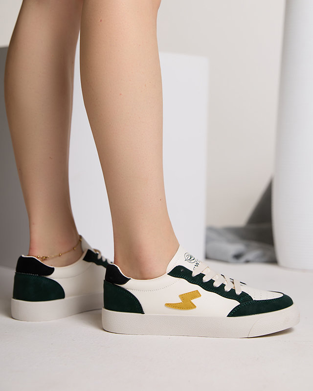 OUTLET Adidași sport de damă de culoare albă și verde Rozzuci- Footwear