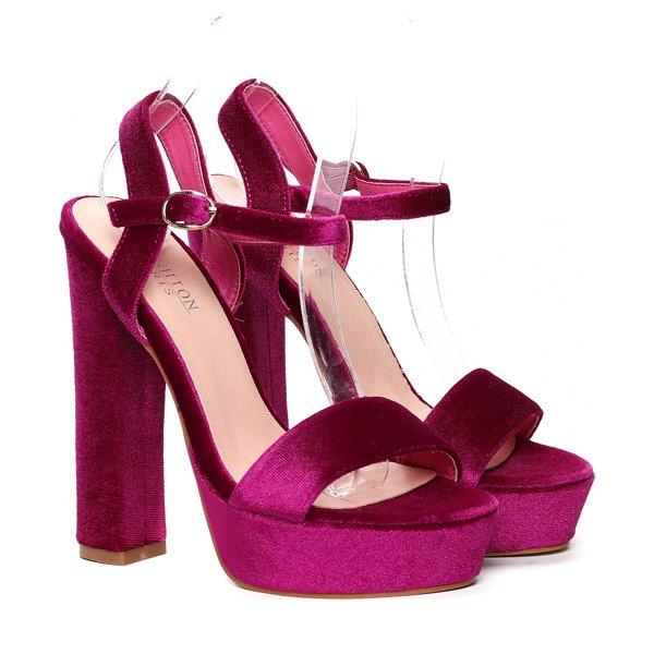 Różowe sandały na słupku Nylah- Obuwie