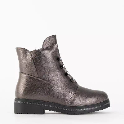 OUTLET Cizme calde dama din grafit Iasmin - Incaltaminte