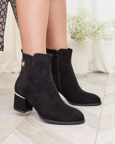 Royalfashion Cizme stiletto joase de damă în negru Dogdas