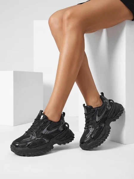 Royalfashion Adidași lacuiți pentru femei Leysi