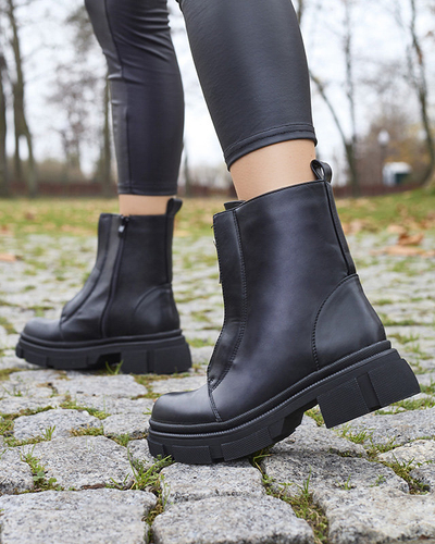 OUTLET Cizme înalte negre izolate pentru femei Slovys- Footwear