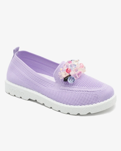 Royalfashion Pantofi de damă cu jumătate de alunecare împodobită violet Enweta