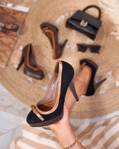 Pantofi cu toc înalt de damă negri Zistin- Footwear