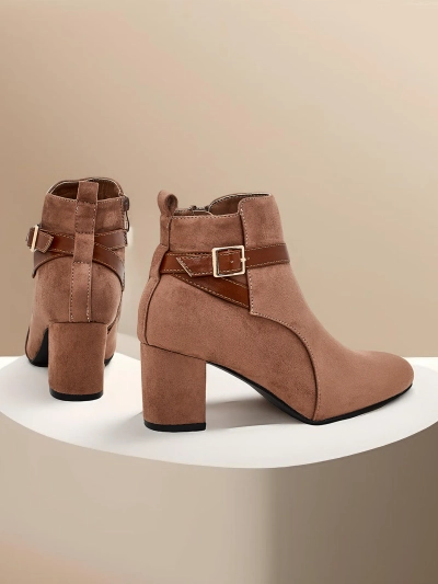 Ghete cu toc chunky pentru femei Royalfashion Eloron