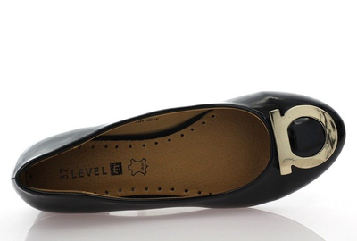 OUTLET Balerini negri pentru femei cu decor Kluasa - Încălțăminte