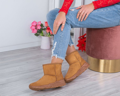 Brązowe śniegowce Larisa - Obuwie