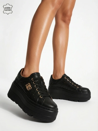 Sneakers sport damă ajurate din piele naturală Atelle