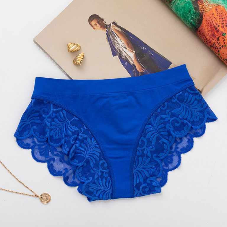 Chiloți pentru femei din dantelă cobalt - Lenjerie intimă