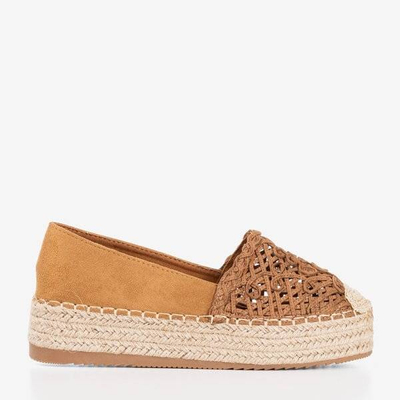 OUTLET Espadrile maro pe platforma Lepusa - Încălțăminte