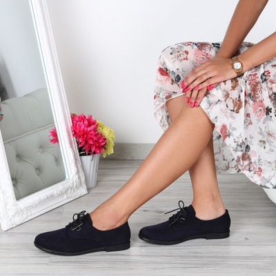 Granatowe klasyczne półbuty Yara- Obuwie