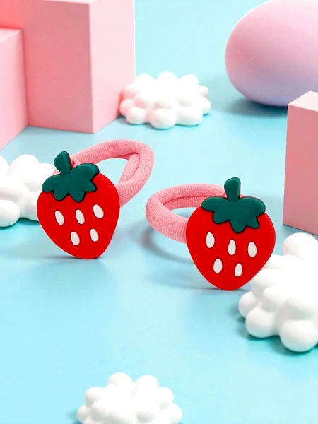 Royalfashion Elastice de păr cu motiv de fructe Fruity Bloom