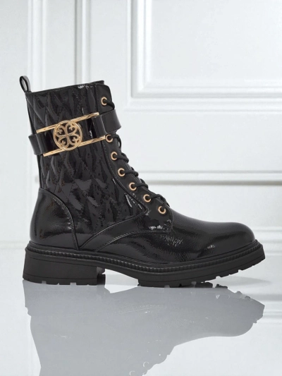 Rumowe pikowane botki damskie Opal Verge