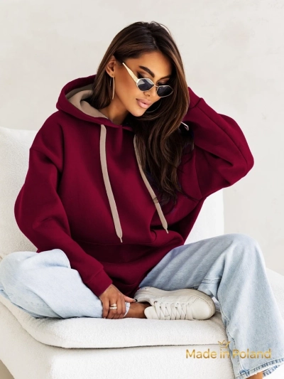 Royalfashion Bluza de damă cu glugă oversize