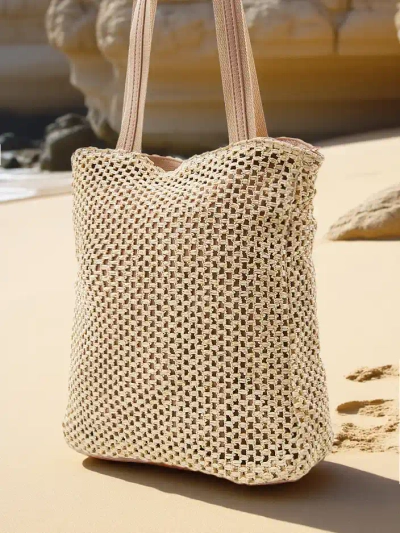 Royalfashion Geantă mare din paie pentru femei