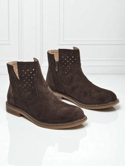 Botine de damă din piele naturală Rito