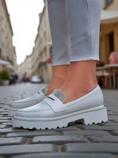 Royalfashion Mocasi femei cu strassuri Vinness