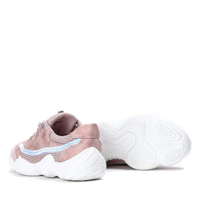 Różowe sportowe buty na wyższej podeszwie Zooey - Obuwie