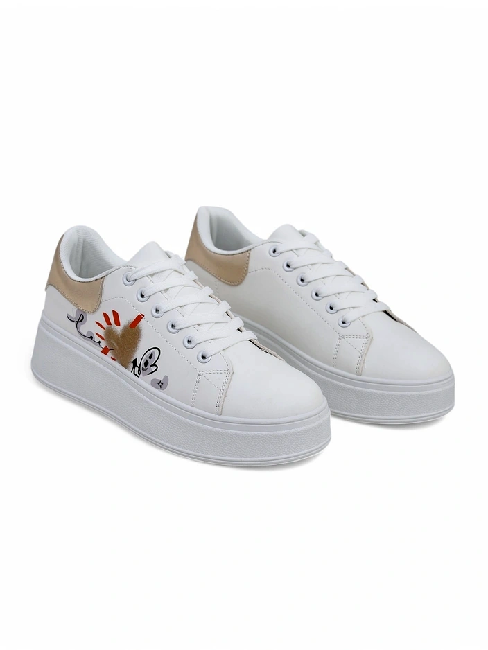 Adidași cu platformă pentru femei Royalfashion cu print Alcape