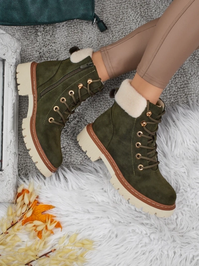 Botine traper de damă cu blană Tessara