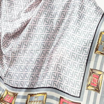 Esarfa de dama roz cu imprimeu - Accesorii