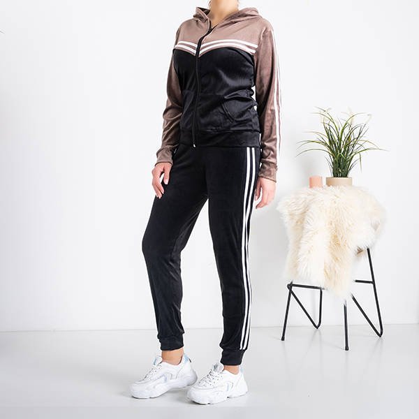 Trening de dama negru și maro cu dungi - Îmbrăcăminte