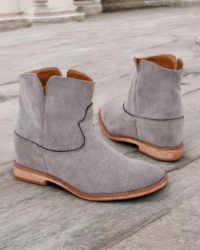 Ghete de glezna de tip cowboy Royalfashion pe o talpa acoperita Bluestone