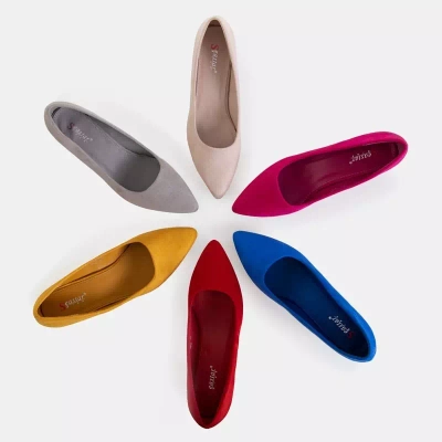 OUTLET Pompă de damă roșie cu toc mic Yoli - Încălțăminte