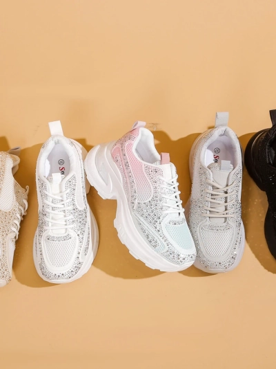 Sneakerii sportive Royalfashion pentru femei cu strasuri Bloss
