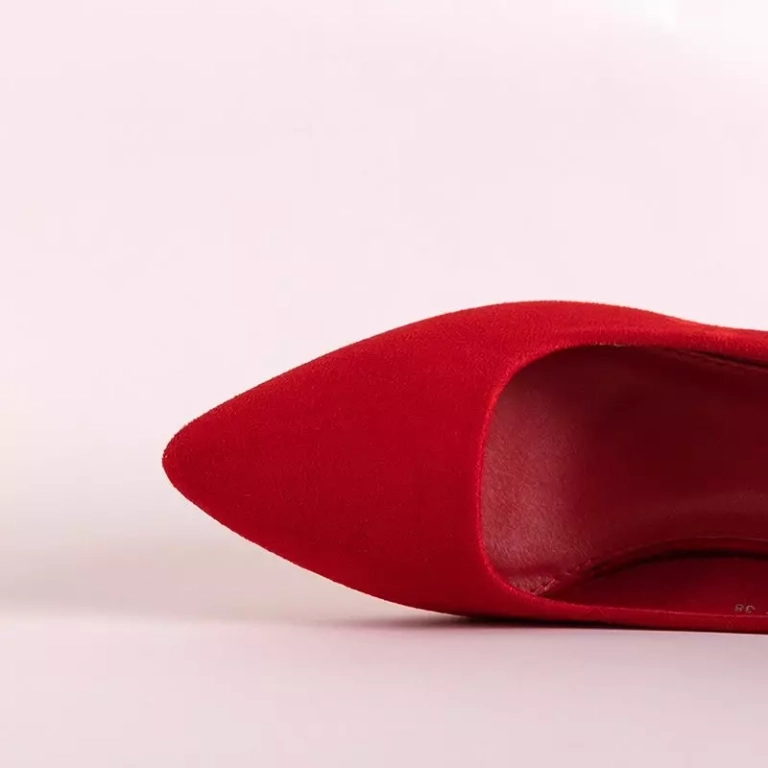 OUTLET Pompă de damă roșie cu toc mic Yoli - Încălțăminte